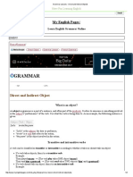 Grammar Lessons - Direct and Indirect Objects