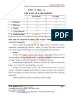 Unit - II Future and Forward Market (Part - I)