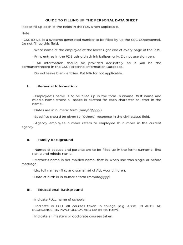 Filling Guide for CSC Form 212 | PDF | Business