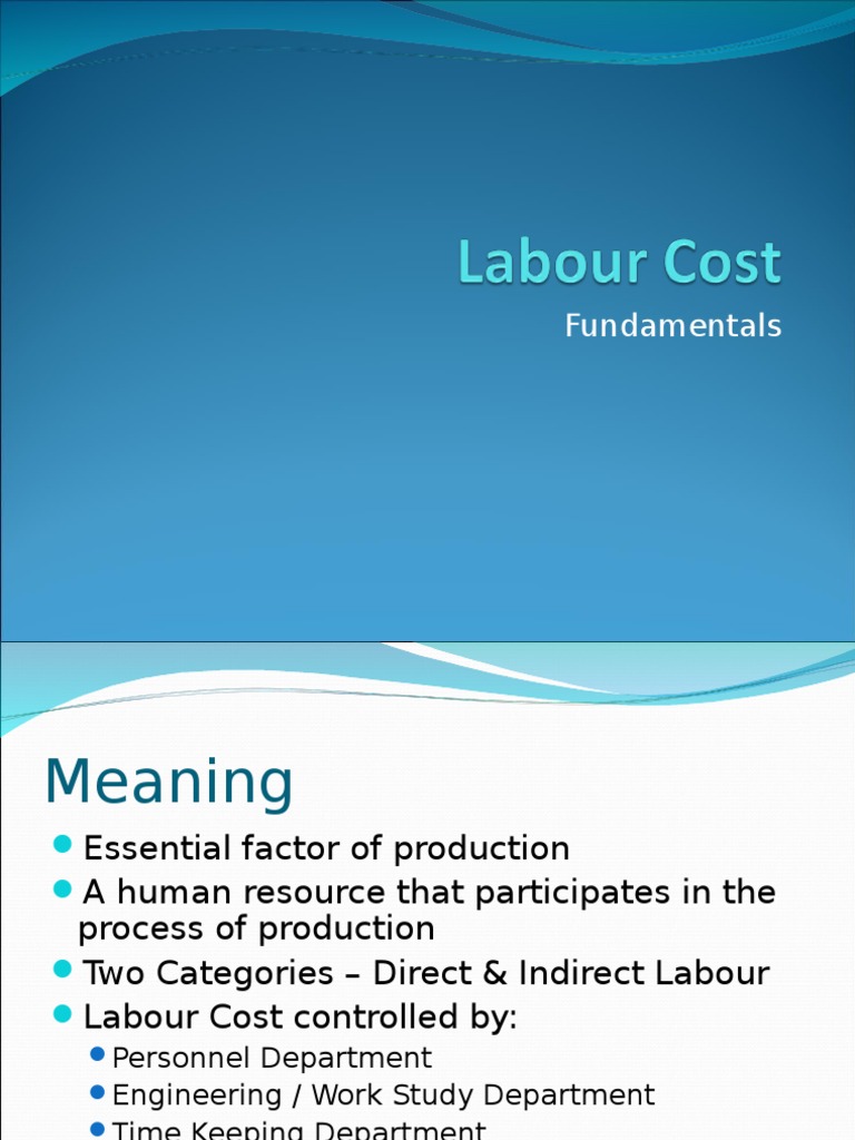 Cost Accounting Labour PDF Piece Work Turnover (Employment)