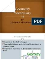 Math Geometry Vocabulary