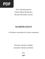 A WordPress Tartalomkezelı Rendszer Bemutatása - by Mondovics Mihály