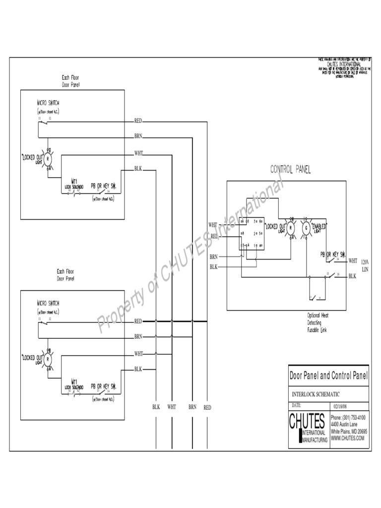Chutes International Interlock Schematic | PDF