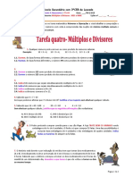 Tarefa 4 Multiplos e Divisores MDC e MMC