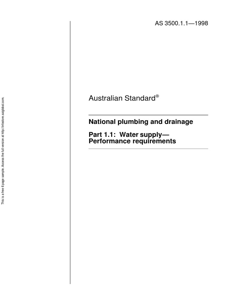 as3500 plumbing and drainage
