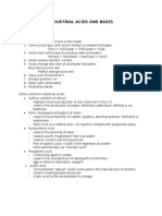 Industrial Acids and Bases Notes