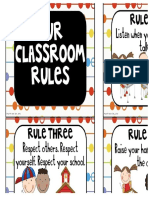 Classroom Rules and Behavior Expectations