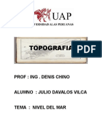 TOPOGRAFIA - Tema Nivel Del Mar