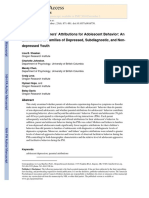 Mothers and Fathers Attributions For Ado PDF