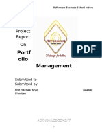 44644432 a Project Report on Portfolio Management by 