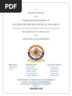 Download Multipurpose Mechanical Machine Project Report by Anonymous K3eHpXfsh SN338395988 doc pdf