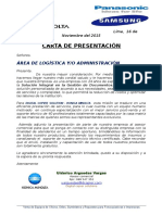 Carta de Presentación Uldarico Arguedas