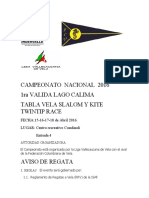 Aviso de Regata 2016 Kite y Slalom