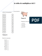 Ficha de La Tabla de Multiplicar Del 3: Tarea 1