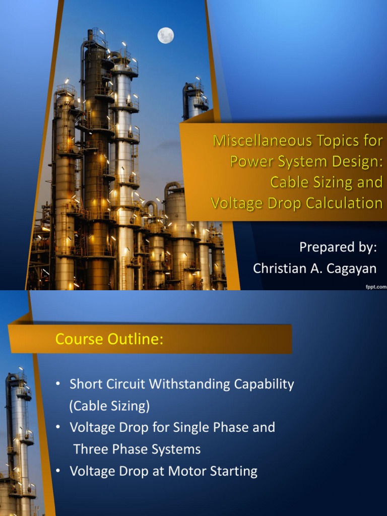 Calculating Voltage Drop in Cables | PDF