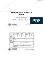 Mkm 311 Sistem Dinamigi Ve Kontrol Giris
