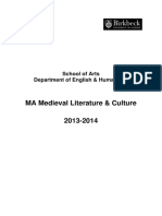 MA in Medieval Literature & Culture 
