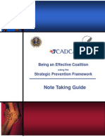 Note Taking Guide: Being An Effective Coalition Strategic Prevention Framework