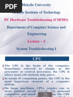 Mekelle University Mekelle Institute of Technology: PC Hardware Troubleshooting (CSE501)