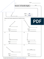 Measure & Classify Angles: Name: Score