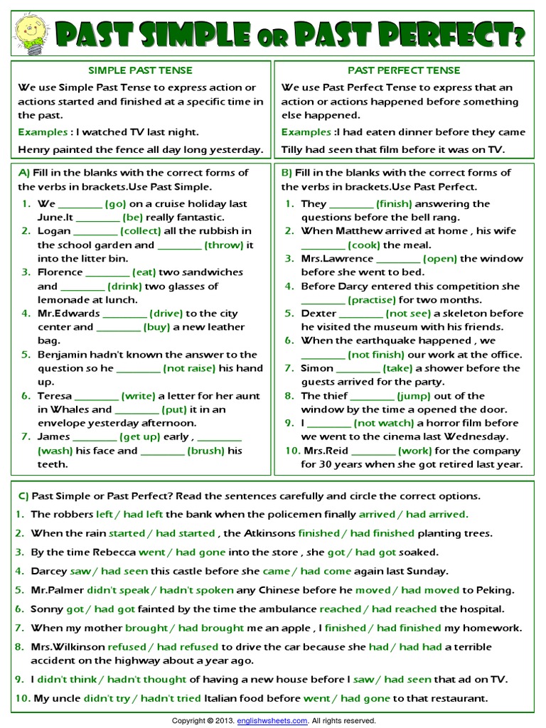 worksheet-for-past-perfect-tense-with-answers-englishgrammarsoft