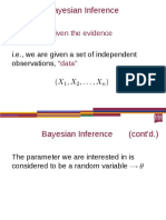 Bayesian Inference: Say We Are I.e., We Are Given A Set of Independent Observations
