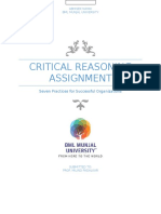 Critical Reasoning Assignment