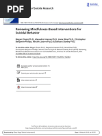 Reviewing mindfulness-based behaviors for suicidal ideation