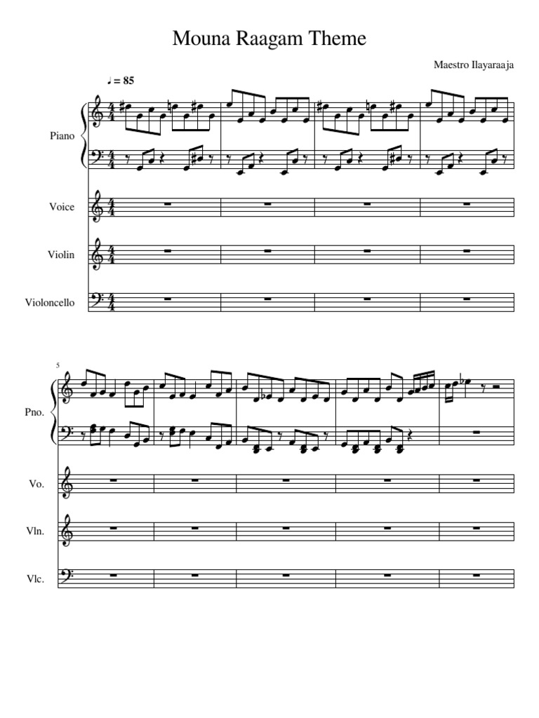 Mouna Raagam ThemeIlayaraja Chordophones Classical Music