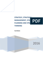Strategy, Strategic Management, Strategic Planning and Strategic Thinking