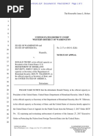 WA AG Vs Trump Notice of Appeal