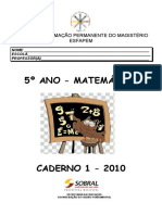 Caderno 1 - 5 Ano - Matemtica 2010 PDF