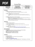 Download Lesson Plan the Writing Process Editing Spelling by clements20077994 SN33843405 doc pdf
