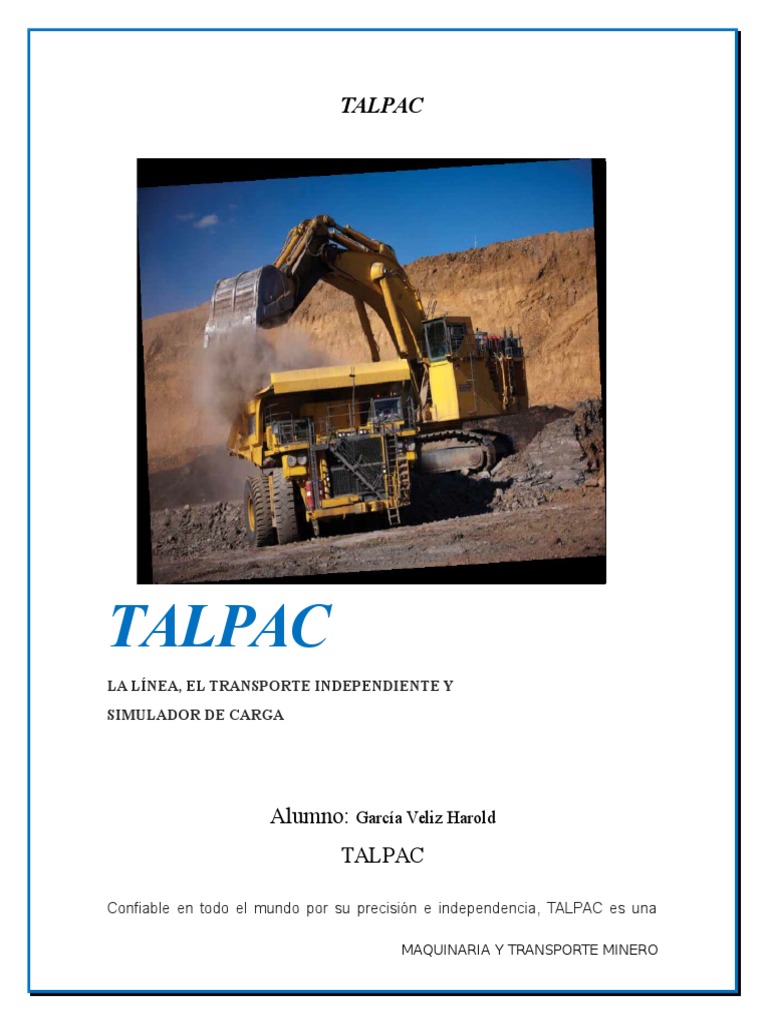 Simulador TALPAC para Transporte Minero | PDF | Transporte | Minería