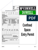 F036-020-100 Confined Space Entry Permit - Rev 1