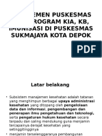 Manajemen Puskesmas Dan Program Kia, KB