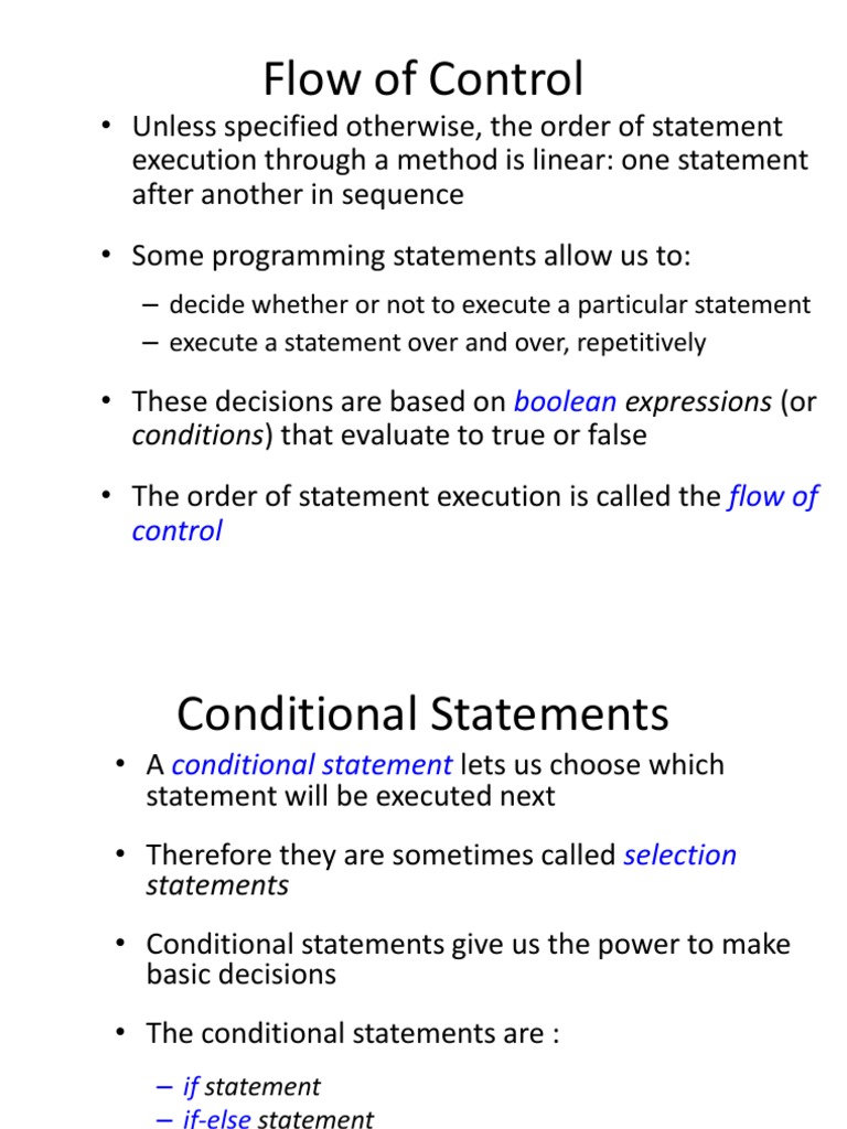 Control Statements | Control Flow | Software Engineering