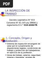 La Inspección Al Trabajo en El Derecho Laboral Peruano