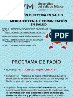 Spot DE RADIO DE PROGRAMA DE SALUD