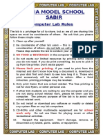 Bahria Model School Sabir: Computer Lab Rules