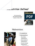 Malnutrition Defined: Text Extracted From Leathers & Foster, 2004