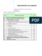 PRESUPUESTO LABORATORIO Reducido