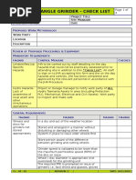 Angle Grinder Checklist