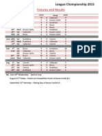 2015 League Fixtures & Results