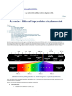 Az Emberi Látással Kapcsolatos Alapismeretek