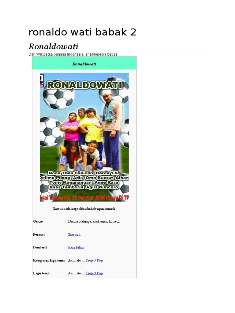 Ronaldo Wati Babak 2 | PDF