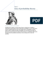 A) The History of Probability Theory: Introduction: Part 1