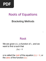 Roots of Equations: Bracketing Methods