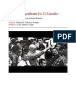 El Populismo en El Ecuador