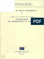 Estudios Del NT II Cuestiones de Gramática y Léxico